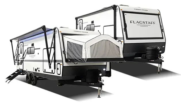 Flagstaff Shamrock Hybrid travel trailer camper