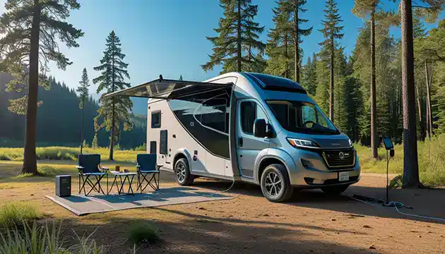electric rv Solar roof boondocking