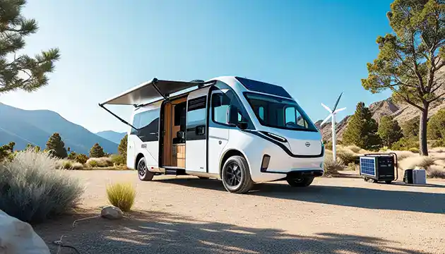 modern electric RV wind turbine